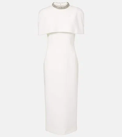 ROLAND MOURET EMBELLISHED CRÊPE COCKTAIL DRESS