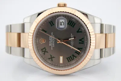 ROLEX ROLEX DATEJUST 41 18K ROSE GOLD & STEEL WIMBLEDON DIAL 126331