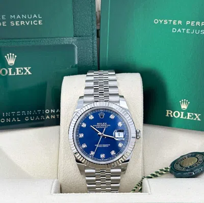ROLEX ROLEX DATEJUST 41, BLUE DIAMOND DIAL, JUBILEE, REF 126334, UNWORN COMPLETE 2024