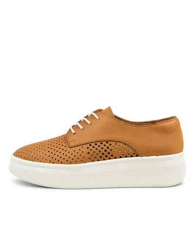 ROLLIE ROLLIE DERBY CITY PUNCH SOFT TAN WOMENS SHOES CASUAL SHOES FLAT