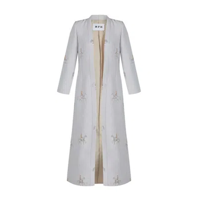 ROQAIA FASHION HOUSE WOMEN'S HORSE WHITE KAFTAN