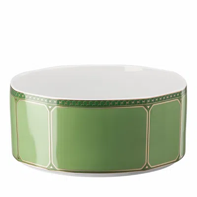 ROSENTHAL SWAROVSKI SIGNUM OPEN VEGETABLE BOWL IN FERN GREEN