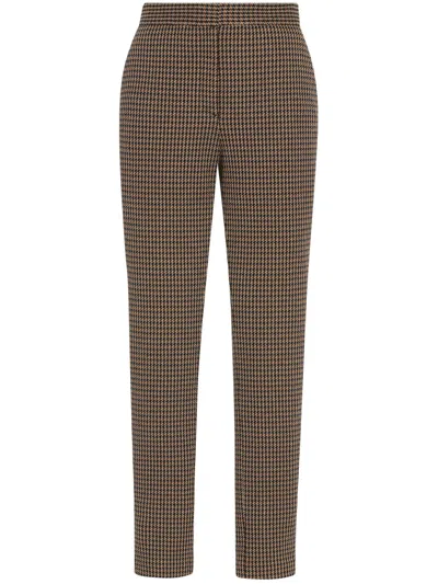 ROSETTA GETTY HOUNDSTOOTH CROPPED SKINNY TROUSERS