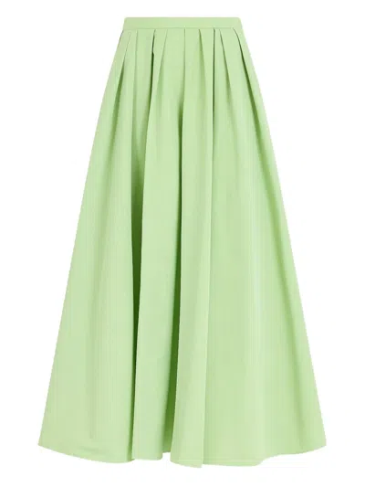ROSIE ASSOULIN COTTON-BLEND MIDI PLEATED SKIRT