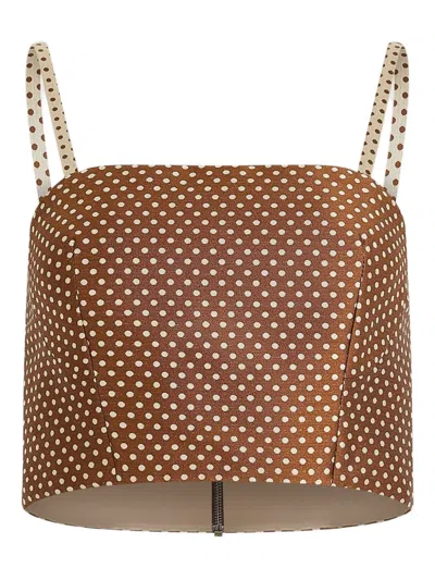 ROSIE ASSOULIN HALFWAY THERE POLKA-DOT PATTERN TOP