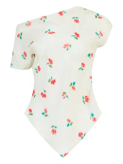 ROSIE ASSOULIN TULIP JACQUARD SILK T-SHIRT