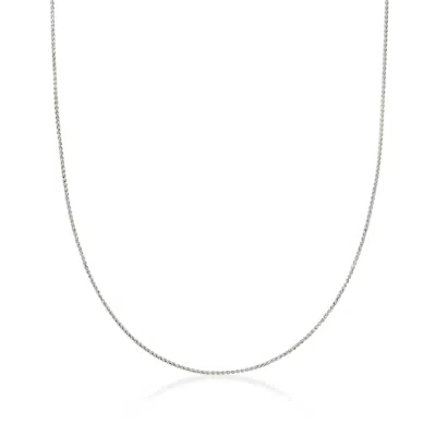 ROSS-SIMONS 0.6MM 14KT WHITE GOLD WHEAT CHAIN NECKLACE