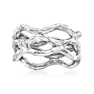 ROSS-SIMONS 14KT WHITE GOLD WAVY OPEN-SPACE RING