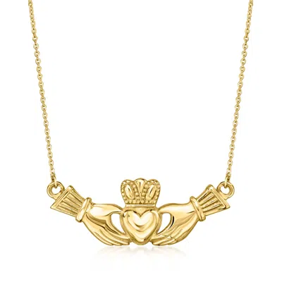 ROSS-SIMONS 14KT YELLOW GOLD CLADDAGH NECKLACE