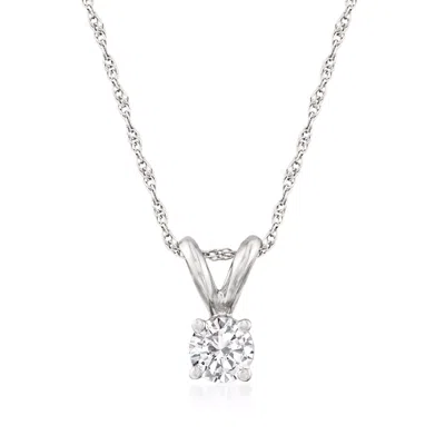 ROSS-SIMONS DIAMOND SOLITAIRE NECKLACE IN 14KT WHITE GOLD