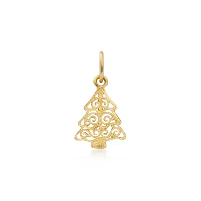 ROSS-SIMONS ITALIAN 14KT YELLOW GOLD FILIGREE CHRISTMAS TREE CHARM