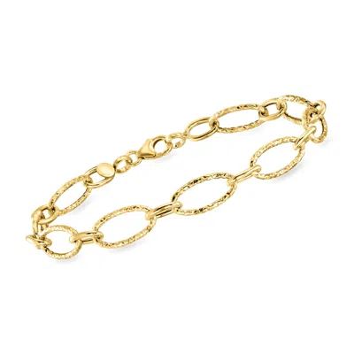 ROSS-SIMONS ITALIAN 14KT YELLOW GOLD OVAL-LINK BRACELET