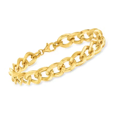 ROSS-SIMONS ITALIAN 18KT YELLOW GOLD CURB-LINK BRACELET