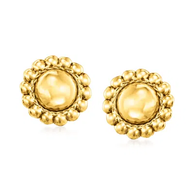 ROSS-SIMONS ITALIAN 18KT YELLOW GOLD SUNFLOWER EARRINGS