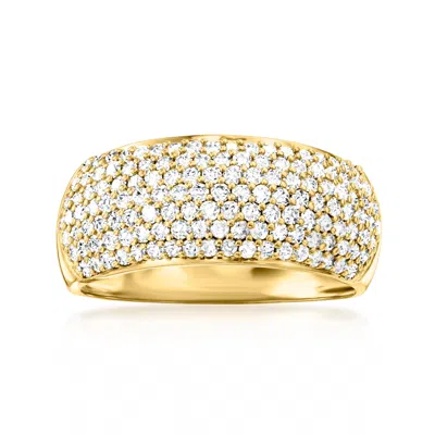 ROSS-SIMONS PAVE DIAMOND RING IN 14KT YELLOW GOLD