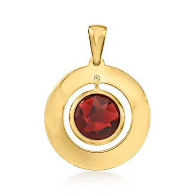 ROSS-SIMONS RUBY DISC PENDANT IN 14KT YELLOW GOLD