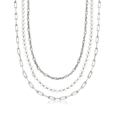 ROSS-SIMONS STERLING SILVER JEWELRY SET: 3 NECKLACES