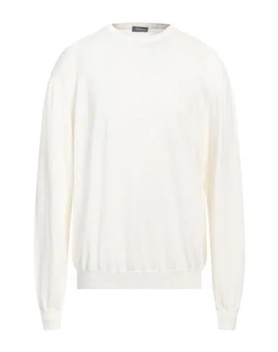 ROSSOPURO ROSSOPURO MAN SWEATER IVORY SIZE 8 COTTON