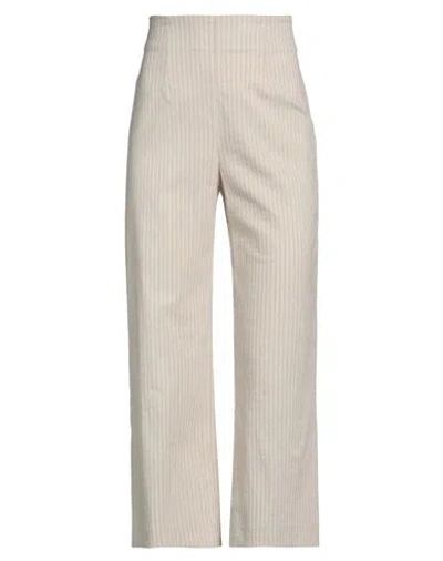 ROSSOPURO ROSSOPURO WOMAN PANTS BEIGE SIZE 2 POLYESTER, COTTON
