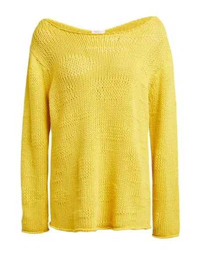 ROSSOPURO ROSSOPURO WOMAN SWEATER YELLOW SIZE L COTTON
