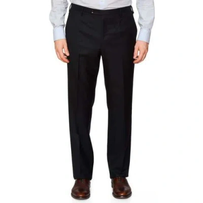 ROTA ROTA FOR VANNUCCI DARK NAVY BLUE VIRGIN WOOL SARTORIAL DRESS PANTS