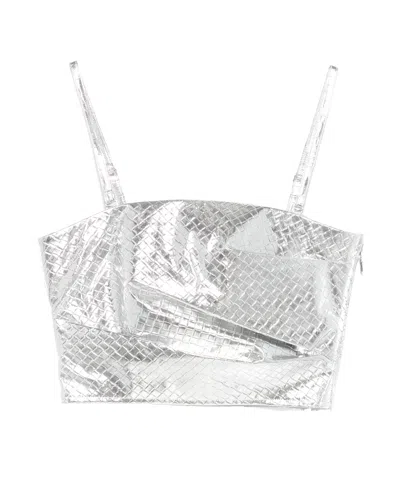 ROTATE BIRGER CHRISTENSEN DRAPED BRAIDED TOP