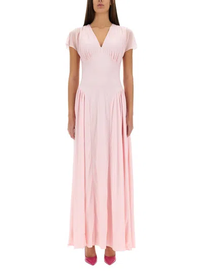 ROTATE BIRGER CHRISTENSEN LONG DRESS WITH DRAPE