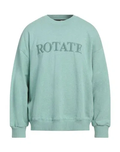 ROTATE BIRGER CHRISTENSEN ROTATE BIRGER CHRISTENSEN MAN SWEATSHIRT LIGHT GREEN SIZE L ORGANIC COTTON