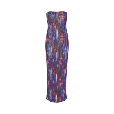 ROTATE BIRGER CHRISTENSEN ROTATE MULTICOLOR PRINTED MAXI TUBE DRESS