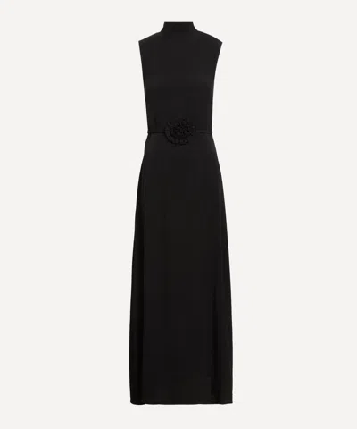 ROTATE BIRGER CHRISTENSEN ROTATE BIRGER CHRISTENSEN WOMEN'S BLACK SLEEVELESS MAXI DRESS