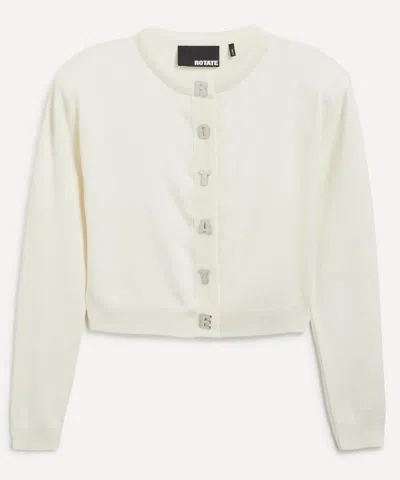 ROTATE BIRGER CHRISTENSEN ROTATE BIRGER CHRISTENSEN WOMEN'S FIRM KNIT EGRET CARDIGAN