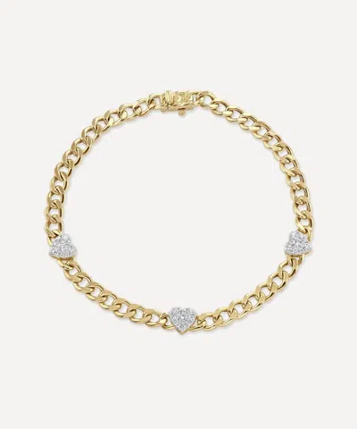 ROXANNE FIRST ROXANNE FIRST 14CT GOLD 80S DIAMOND CHAIN BRACELET