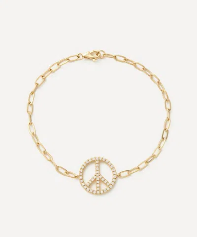 ROXANNE FIRST ROXANNE FIRST 14CT GOLD PEACE OUT DIAMOND BRACELET