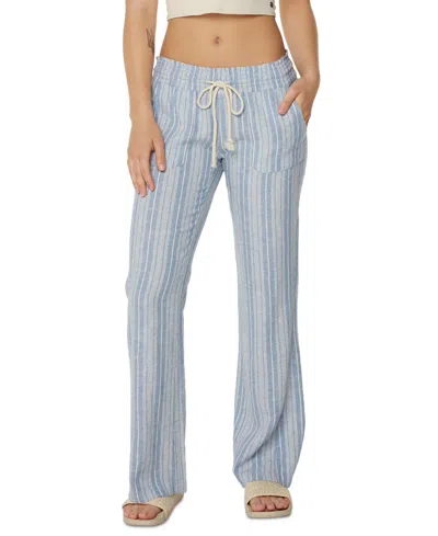 ROXY JUNIORS' OCEANSIDE STRIPED WIDE-LEG BEACH PANTS
