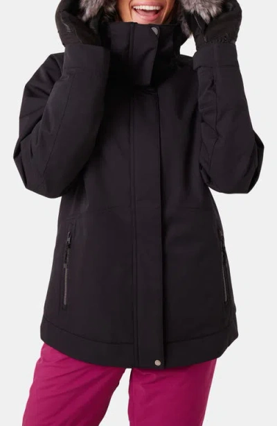 ROXY ROXY MEADE HOODED SNOW JACKET WITH FAUX FUR TRIM