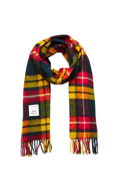 ROY ROGERS SCARVES, SCARVES AND NECKS MAN ROY ROGER'S RR900CF92 MOON TARTAN 606 BLUE/YELLOW
