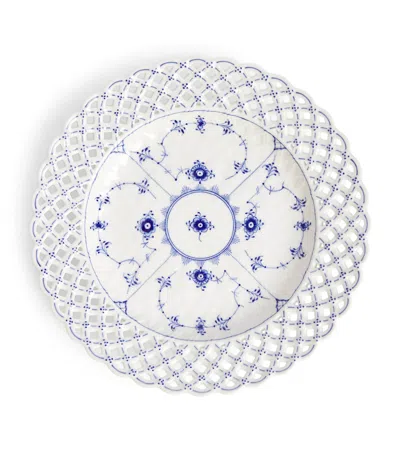 ROYAL COPENHAGEN BLUE FLUTED FULL LACE PLATE