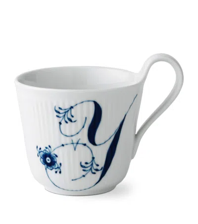ROYAL COPENHAGEN PORCELAIN FLUTED ALPHABET MUG