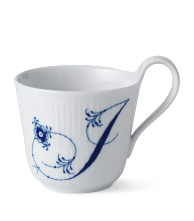 ROYAL COPENHAGEN PORCELAIN FLUTED ALPHABET MUG