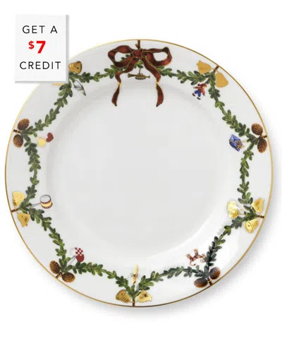 ROYAL COPENHAGEN ROYAL COPENHAGEN STAR FLUTED CHRISTMAS SALAD PLATE