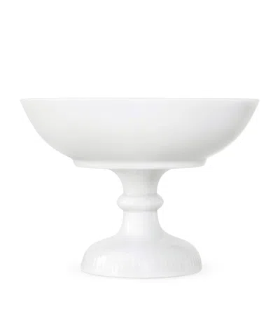 ROYAL COPENHAGEN WHITE FLUTED BOWL ON FOOT
