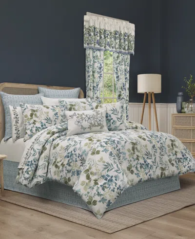 ROYAL COURT EVERGREEN BOTANICAL LEAF 4-PC. COMFORTER SET, CALIFORNIA KING