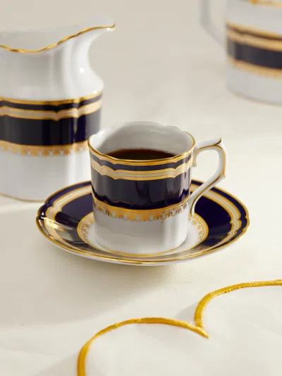 ROYAL CROWN DERBY ASHBOURNE BONE CHINA ESPRESSO CUP AND SAUCER