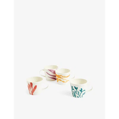 ROYAL DOULTON 1815 BRIGHT COLOUR-BLOCK SET OF FOUR PORCELAIN MUGS