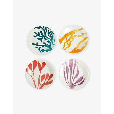 ROYAL DOULTON 1815 BRIGHT SET OF FOUR PORCELAIN PLATES 24CM