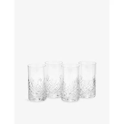 ROYAL DOULTON HIGHGATE SET OF FOUR CRYSTAL HIGHBALL GLASSES