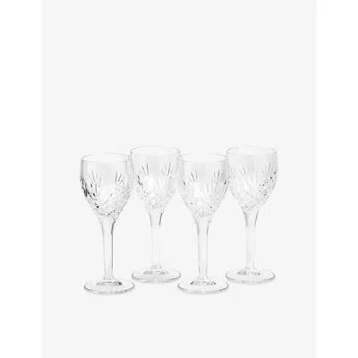 ROYAL DOULTON HIGHGATE SET OF FOUR CRYSTAL WHITE WINE GLASSES