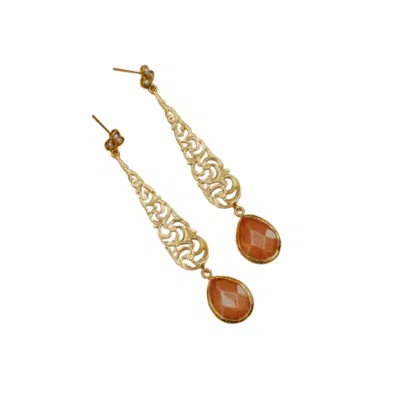 ROZ WOMEN'S YELLOW AVIZE EARRINGS - CITRINE