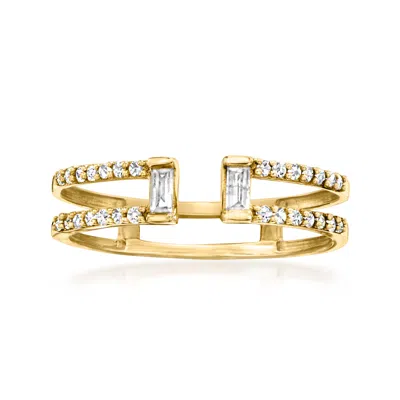 RS PURE BY ROSS-SIMONS DIAMOND OPEN-SPACE RING IN 14KT YELLOW GOLD