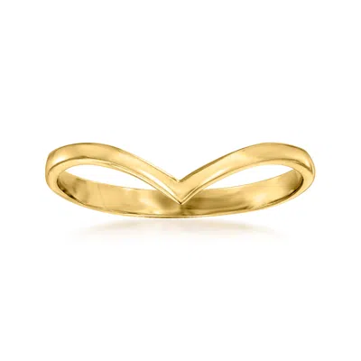 RS PURE ROSS-SIMONS 14KT YELLOW GOLD CHEVRON RING